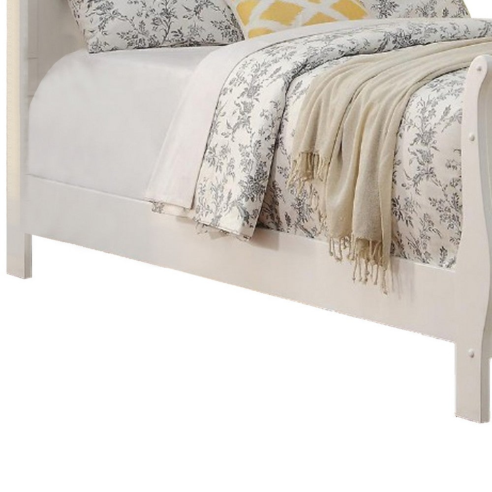 Spellbinding Clean Wooden Full Bed, White - PDX-F9254F