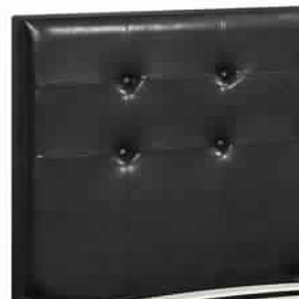 Captivating Queen Bed WithDrawer,Black Pu - PDX-F9313Q