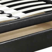Captivating Queen Bed WithDrawer,Black Pu - PDX-F9313Q