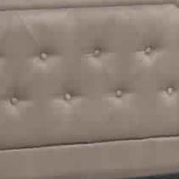 Stunning Upholstered Wooden Full Bed With Button Tufted Headboard, Tan - PDX-F9345F