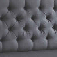 Polyfiber Upholstered Full Size Bed Featuring Nail head Trim Blue Gray - PDX-F9371F