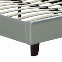 Faux Leather Upholstered Full Size Bed Featuring Nail head Trim - PDX-F9373F