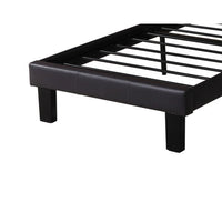 Polyurethane Twin Size Bed In High Headboard In Black - PDX-F9376T