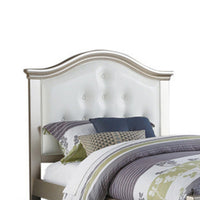 Cherub Twin Size Bed With Trundle In Silver And White - PDX-F9378