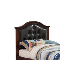 Cherub Twin Size Bed With Trundle In Black And Cherry Brown - PDX-F9379