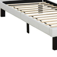 Faux Leather Upholstered Twin size Bed With tufted Headboard White - PDX-F9416T