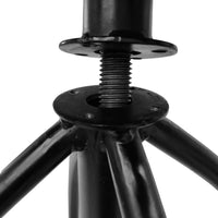 Pia 25-31 Inch Set of 2 Industrial Style Counter Height Stools with Adjustable Swivel Seat, Brown, Black - UPT-165867-2