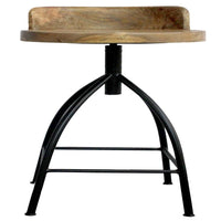 Pia 30-35 Inch Industrial Style Adjustable Swivel Bar Stool With Backrest - UPT-165868