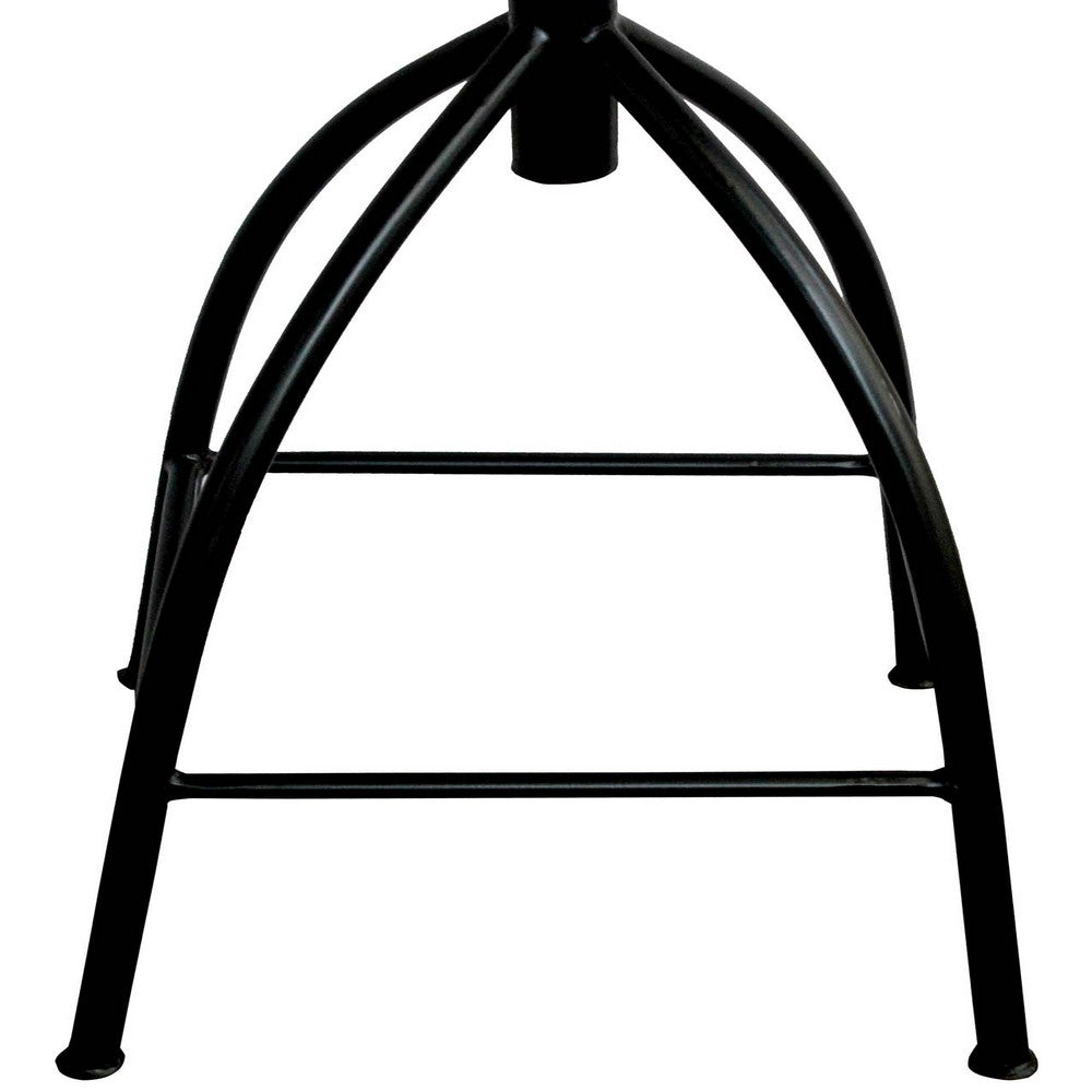 Pia 30-35 Inch Industrial Style Adjustable Swivel Bar Stool With Backrest - UPT-165868