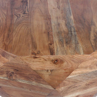 Bon 33 Inch Diamond Shape Acacia Wood Coffee Table With Smooth Top, Natural Brown- UPT-183796