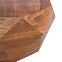 Bon 33 Inch Diamond Shape Acacia Wood Coffee Table With Smooth Top, Dark Brown - UPT-196015