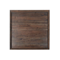 36 Inch Square Shape Acacia Wood Coffee Table with Trapezoid Base, Brown - UPT-204781
