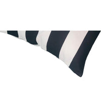 20 x 20 Square Cotton Accent Throw Pillows, Classic Block Stripes, Set of 2, Black, White By The Urban Port