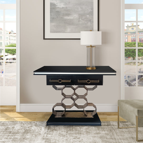 40 inch console store table with drawers