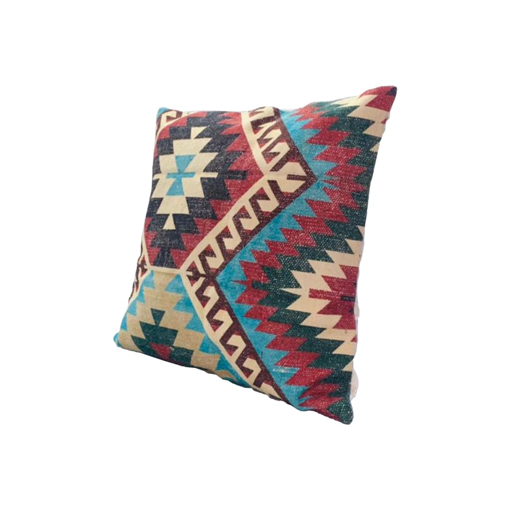 24 x 24 Square Cotton Accent Throw Pillows, Tribal Pattern, Set of 2, Multicolor By The Urban Port