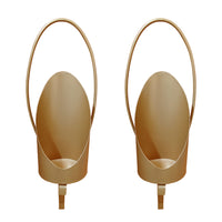22 Inch Wall Sconce Candle Holder, Modern Tulip Shape, Set of 2, Matte Gold Frame - UPT-270040
