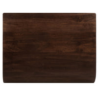 36 Inch Modern Mango Wood Coffee Table, Drip Design Walnut Brown Surface, Oak White Frame - UPT-272892