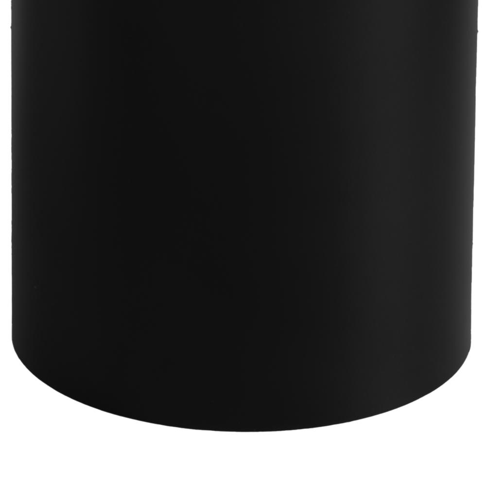 Zoe 20 Inch Modern Round Iron Side Table with Pedestal Base, Matte Black - UPT-272899