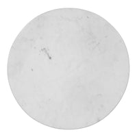 Riko Coffee Table, White Marble Top on Modern Iron Stand, Round Table, 27" - UPT-274464