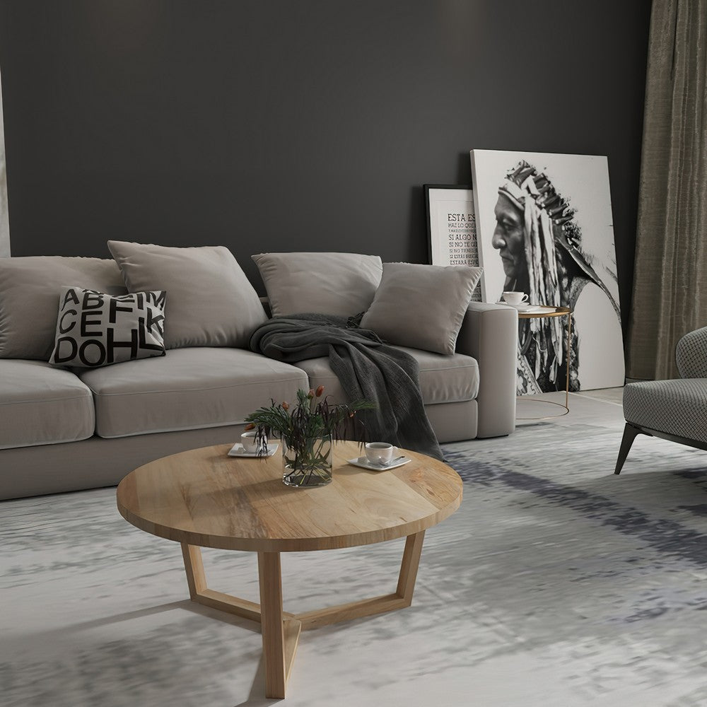 ナターシャ　ヴァドフォルマテーブル Buy Nina 30 inch Round Mango Wood Coffee Table - Handcrafted