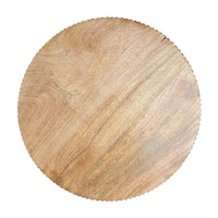 21 Inch Side End Table, Round Top, Stacked Ball Post, Natural Brown Mango Wood - UPT-277205
