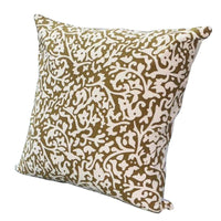 18 x 18 Cotton Square Accent Throw Pillows, Elegant Filigree Pattern, Set of 2, White, Gold By The Urban Port