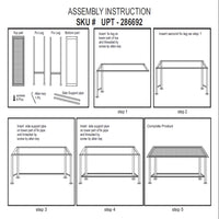 Aurelia 48 Inch Console Sofa Table, Artisanal Hammered Antique Bronze Tray Top, Industrial Black Iron Frame - UPT-286692