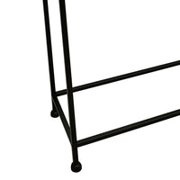 Aurelia 48 Inch Console Sofa Table, Artisanal Hammered Antique Bronze Tray Top, Industrial Black Iron Frame - UPT-286692