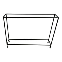 Aurelia 48 Inch Console Sofa Table, Artisanal Hammered Antique Bronze Tray Top, Industrial Black Iron Frame - UPT-286692