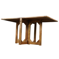 62 Inch Rectangular Dining Table, Handcrafted Natural Mango Wood with Magnetic Catchers - UPT-294094