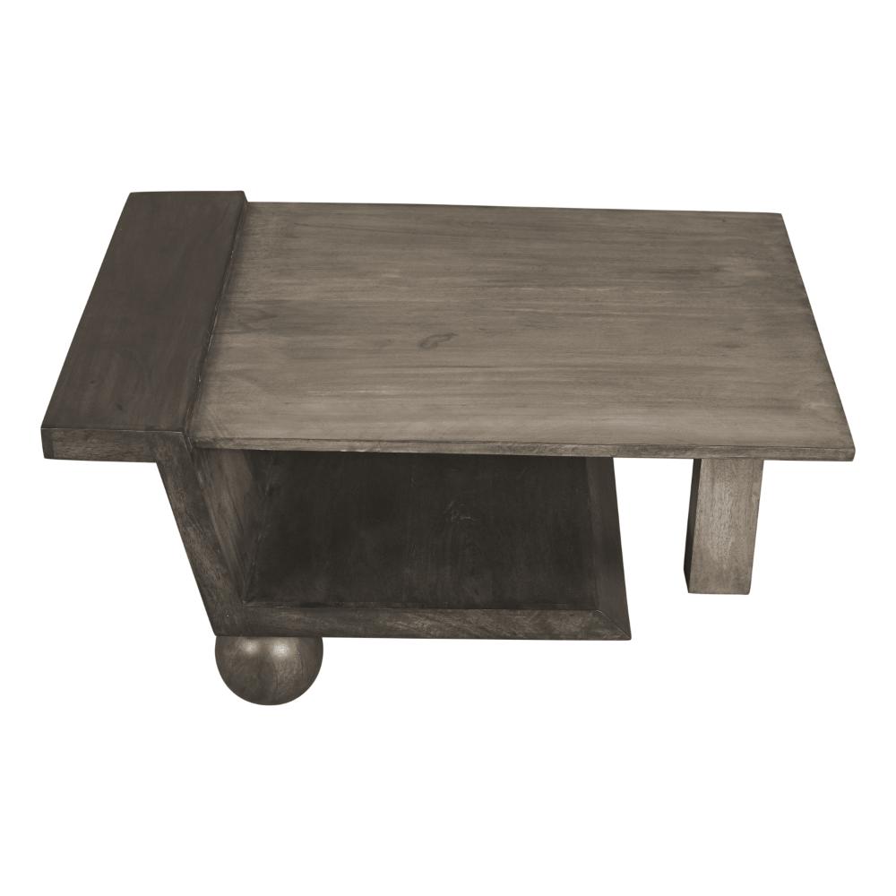 34 Inch Coffee Table, Handcrafted Natural Brown Mango Wood, Modern Contemporary Design Base - UPT-296151