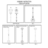 26 Inch Side End Drink Table, Turned Pedestal Metal Base, Round Top, Oxidized Brass - UPT-297050