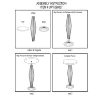 17 Inch Side End Drink Table, Fancy Fluted Base, Round Top, Antique Brass - UPT-298837