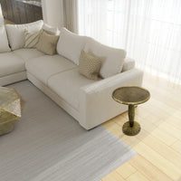 17 Inch Side End Drink Table, Fancy Fluted Base, Round Top, Antique Brass - UPT-298837