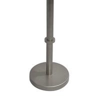 Ara 12 Inch Side End Table, Vintage Sleek Pillar Base, Round Tray Top, Matte Nickel Finish - UPT-298841