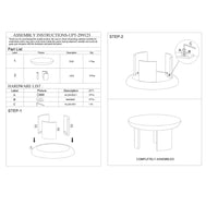 35 Inch Coffee Table, Handcrafted Round Mango Wood Top, Modern Curved Tripod Legs, Walnut Brown - UPT-299123