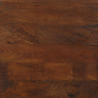 35 Inch Coffee Table, Handcrafted Round Mango Wood Top, Modern Curved Tripod Legs, Walnut Brown - UPT-299123