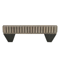 Tokyo Inspired 36 Inch Square Mango Wood Coffee Table - Handcrafted with Elegant Sandblasted Gray Finish And  Tapered Legs - UPT-301714