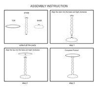 Shae 22 Inch Round Side End Table, Matte Black Aluminum Cast with Hammered Texture, Turned Padestal Post - UPT-310005