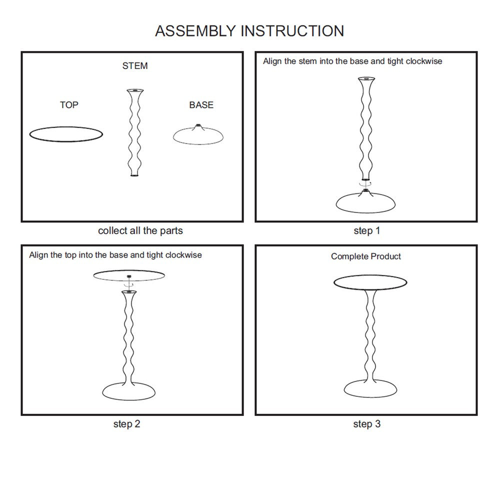Shae 22 Inch Round Side End Table, Matte Black Aluminum Cast with Hammered Texture, Turned Padestal Post - UPT-310005