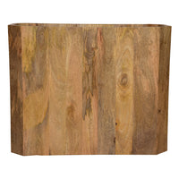 30 Inch Coffee Table, Handcrafted Hollow Cube Shape, Natural Brown Mango Wood - UPT-310271