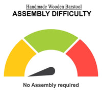 Tisa 24 Inch Backless Counter Height Stool, Handcrafted Saddle Seat in Natural Brown Acacia Wood - UPT-314298