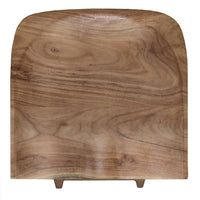Tisa 29 Inch Backless Barstool, Handcrafted Saddle Seat in Natural Brown Acacia Wood - UPT-314299