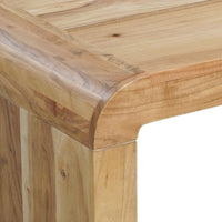 Cascade 36 Inch Coffee Table, Handcrafted Natural Acacia Wood, Rectangular Curved Waterfall Top - UPT-314336