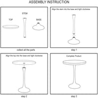 Tyler 20.5 Inch Accent Side Table, Round White Marble Top, Antique Brass Hammered Pedestal Base - UPT-315640