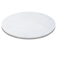 Tyler 20.5 Inch Accent Side Table, Round White Marble Top, Antique Brass Hammered Pedestal Base - UPT-315640