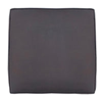 Amber Accent Chair, Handcrafted Slatted Mango Wood, Black Buffalo Leather Cushions, Angled Legs - UPT-315763