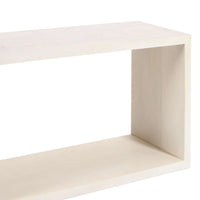 Keli 52 Inch Sofa Console Table, Mango Wood Handcrafted Open Frame, Rustic Washed White UPT-315989