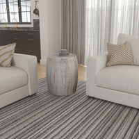 Serenity Side End Table with 16 Inch Round Top, In Antique White Mango Wood - UPT-319226
