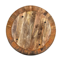 Arthur Mango Wood Coffee Table In Round Shape, Dark Brown - UPT-32180